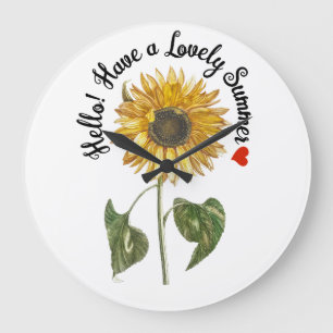 hallo! Heb een mooie zomer - zonnebloem Grote Klok