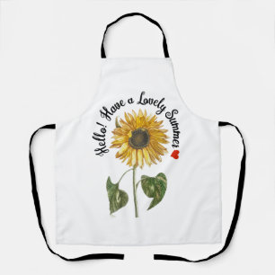 hallo! Heb een mooie zomer - zonnebloem Schort