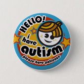 hallo HEB IK AUTISME - BEWUSTMAKING Ronde Button 5,7 Cm (Voorkant)