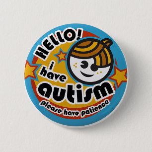 hallo HEB IK AUTISME - BEWUSTMAKING Ronde Button 5,7 Cm