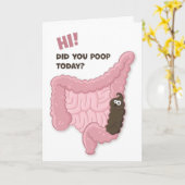 Hallo, heb je vandaag gepoept? Grappig darmkanaal  Kaart (Gele Bloem)