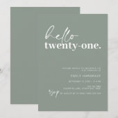 Hallo Hedendaagse Sage Kaart (Voorkant / Achterkant)