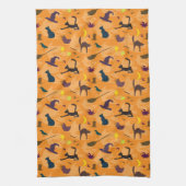 hallo heks - naadloos halloween patroon. theedoek (Verticaal)