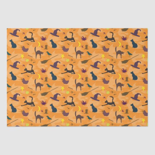 hallo heks - naadloos halloween patroon. tissuepapier (Voorkant)