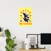 Hallo Heksen - Grappig Halloween Poster (Thuiskantoor)