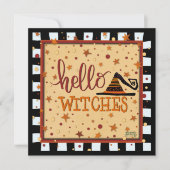 Hallo Heksen Grappig Vriend Halloween Vakantie Kaa Feestdagenkaart (Voorkant)