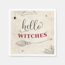 Hallo Heksen Halloween Bachelorette Bruiloftsfeest Servet