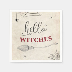 Hallo Heksen Halloween Bachelorette Bruiloftsfeest Servet