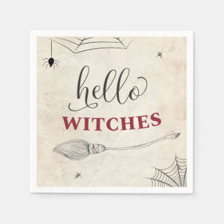 Hallo Heksen Halloween Bachelorette Bruiloftsfeest Servet