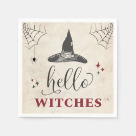 Hallo Heksen Halloween Grappige Tekst Vrijgezellen Servet