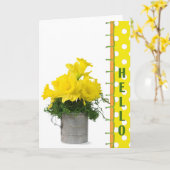 Hallo helder kaart (Gele Bloem)