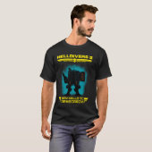 Hallo Helldivers 2 Sony Playstation Videospel Say T-shirt (Voorkant volledig)