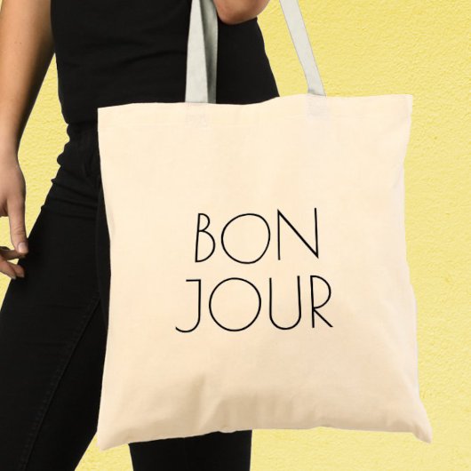 Hallo, Hello in het Frans Tote Bag
