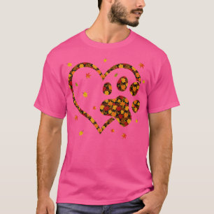 hallo Herfst Autumn Leaf Dog & Cat Paw Print Pets T-shirt