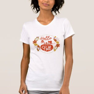 Hallo Herfst Autumn Leaves Pumpkin Thanksgiving Na T-shirt