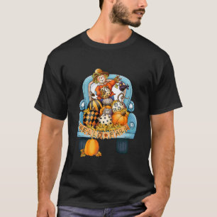 Hallo Herfst Autumn Pickup Pompoen Vlek Bladeren L T-shirt