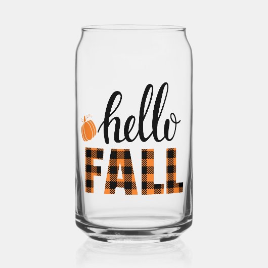 hallo Herfst Blikvorm Glas (Voorkant)