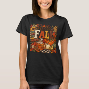 Hallo Herfst Boeken Pompoen Kruiden Warm Herfst Ku T-shirt