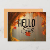 hallo Herfst Briefkaart (Voorkant / Achterkant)