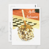 hallo herfst - Caramel Apple Briefkaart (Voorkant / Achterkant)