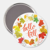 "hallo herfst" Cirkel Magnet (Voorkant / Achterkant)