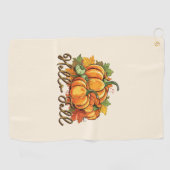 Hallo Herfst – Cosy Pumpkin Patch Golfhanddoek (Horizontaal)