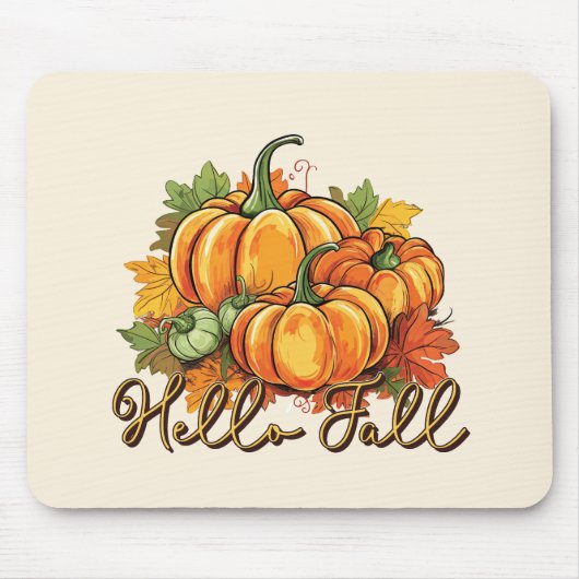 Hallo Herfst – Cosy Pumpkin Patch Muismat (Voorkant)