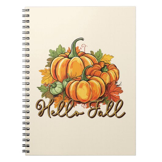 Hallo Herfst – Cosy Pumpkin Patch Notitieboek (Voorkant)