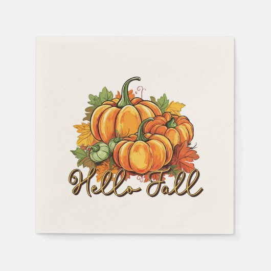 Hallo Herfst – Cosy Pumpkin Patch Servet (Voorkant)