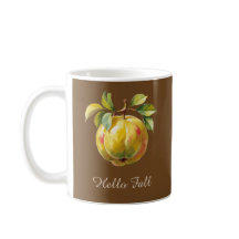 Hallo Herfst Custom Text Autumn Fruit Design – Mok