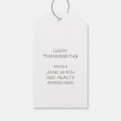 hallo Herfst Cute Mouse Thanksgiving Business Cadeaulabel (Achterkant)