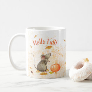 hallo Herfst Cute Mouse Thanksgiving Koffiemok
