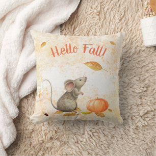 hallo Herfst Cute Mouse Thanksgiving Kussen