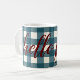 hallo Herfst Elegant Autumn Red Navy Blue Organic  Koffiemok