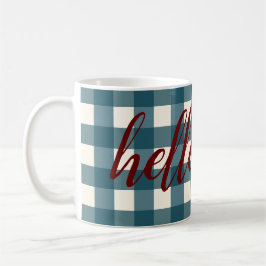 hallo Herfst Elegant Autumn Red Navy Blue Organic  Koffiemok