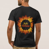 Hallo Herfst Esdoornblad Krans T-shirt (Achterkant)