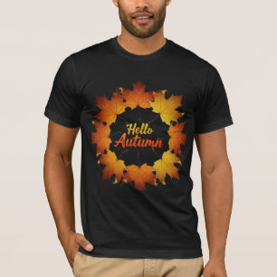 Hallo Herfst Esdoornblad Krans T-shirt