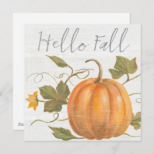 Hallo Herfst Feestdagenkaart (Voorkant / Achterkant)