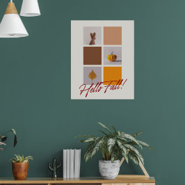 Hallo Herfst Foto Collage Esthetisch 24"x30" Poste Poster