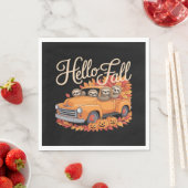 Hallo Herfst Funny Sloth Halloween pompoen Classic Servet (Insitu)