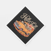 Hallo Herfst Funny Sloth Halloween pompoen Classic Servet (Hoek)