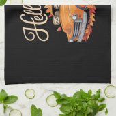 Hallo Herfst Funny Sloth Halloween pompoen Classic Theedoek (Gevouwen)