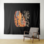 Hallo Herfst Funny Sloth Halloween pompoen Classic Wandkleed (In Situ (horizontaal))