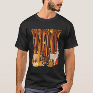 Hallo Herfst Geit Esdoornblad Herfst Pompoen S T-shirt