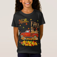 hallo Herfst German Shepherd Leaf Autumn Red Truck