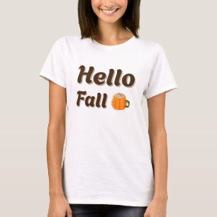 Hallo Herfst - Gezellig koffie herfstontwerp T-shirt