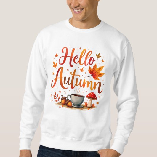 Hallo Herfst, gezellige nostalgie Trui (Voorkant)
