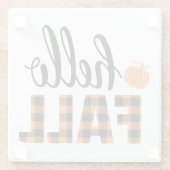 hallo Herfst Glazen Onderzetter (Achterkant)