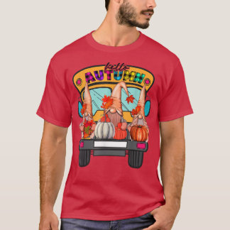 hallo herfst gnomen pompoenen van Truck vallen dan T-shirt