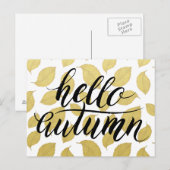 hallo herfst - goudherfst - Briefkaart van bladere (Voorkant / Achterkant)